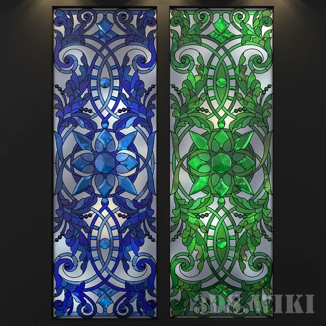decoration - Beautiful Stained Glass 3D Model