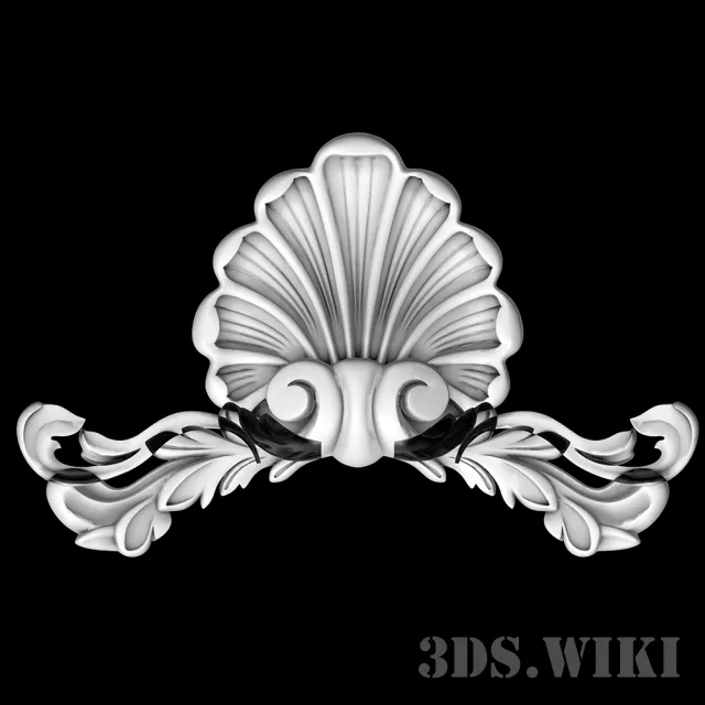 decoration - Beautiful stucco molding in the interior 3D Model