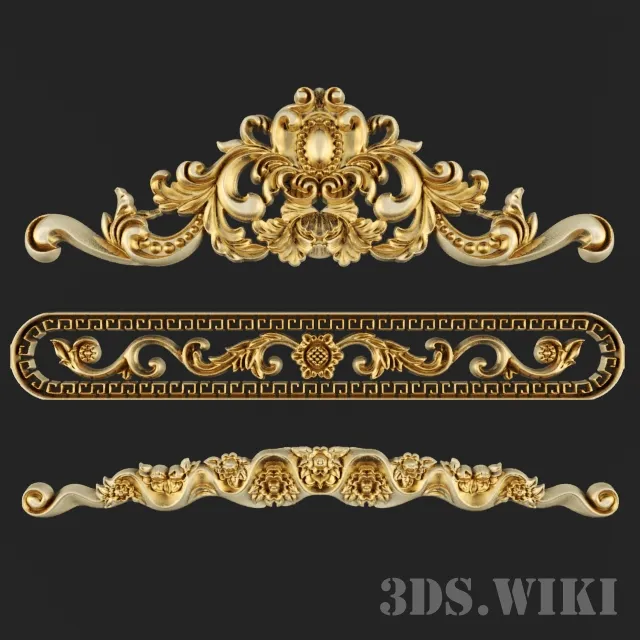 decoration - Beautiful stucco patterns 3D Model