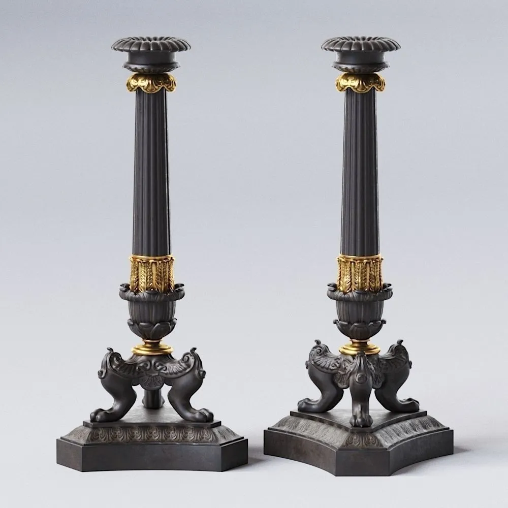 decoration - Big Empire Candlestick 3D Model