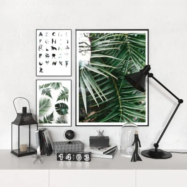 decoration - Black and white and green 3D Model