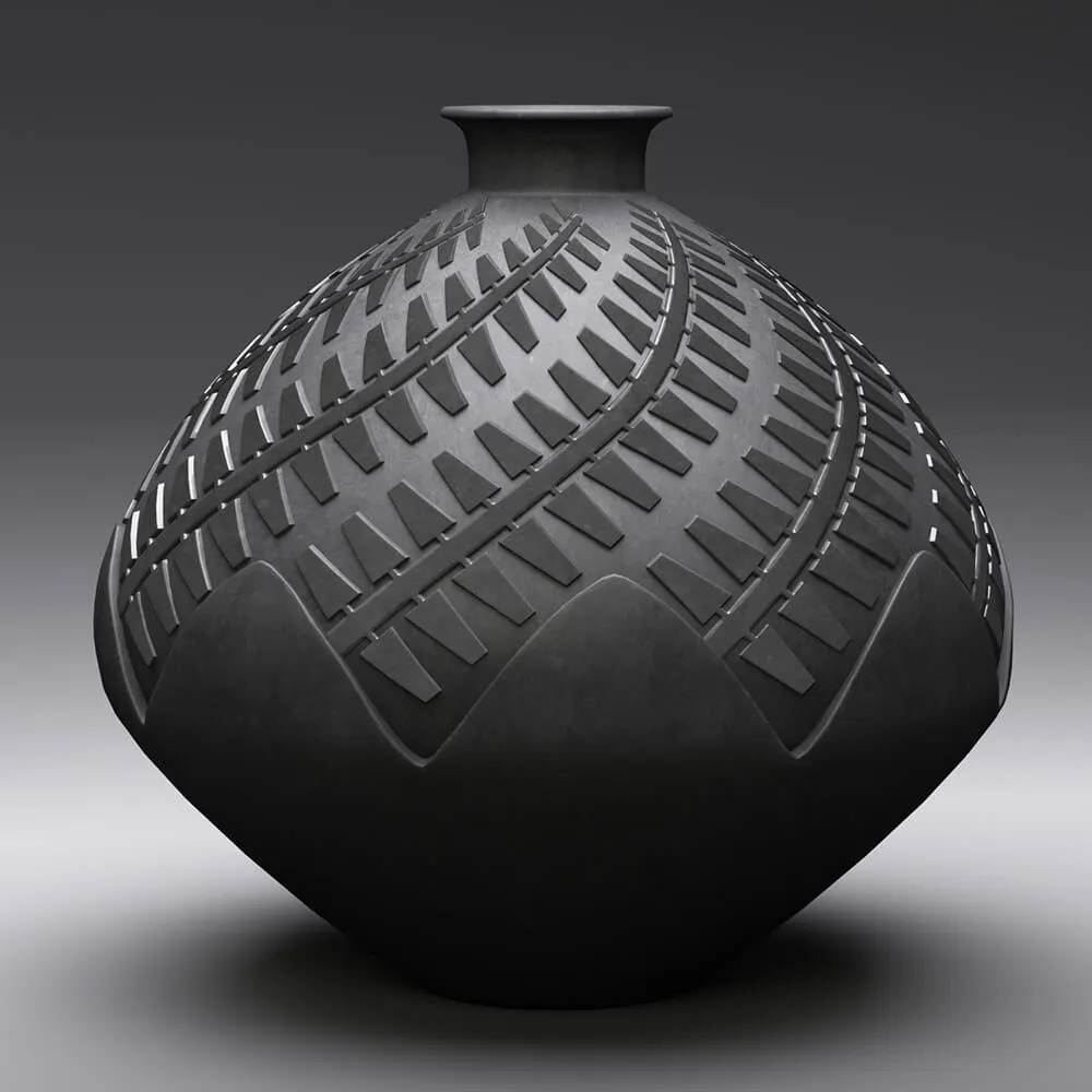 decoration - Black vase 3D Model
