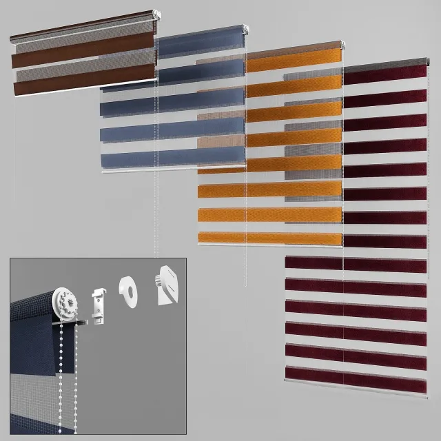 decoration - Blinds Day and Night 3D Model