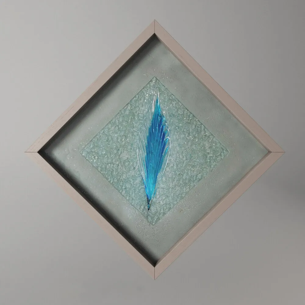 decoration - Blue Leaf II poster 3D Model