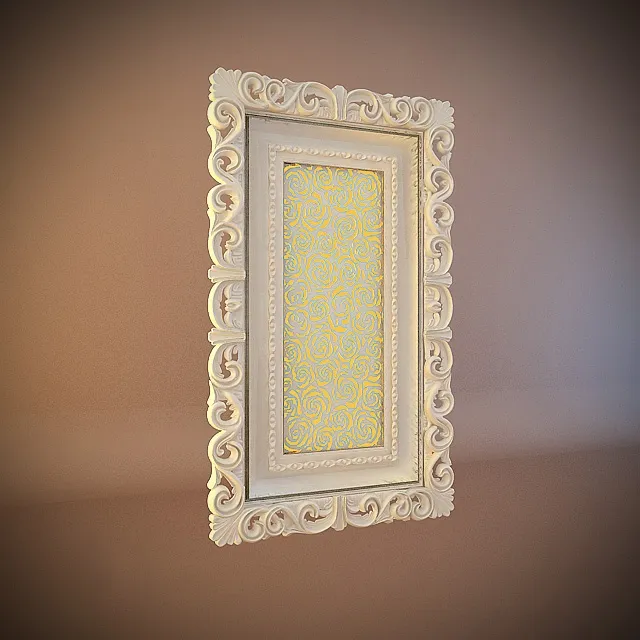 decoration - BodyLight 120 baroque bianco lucido 3D Model