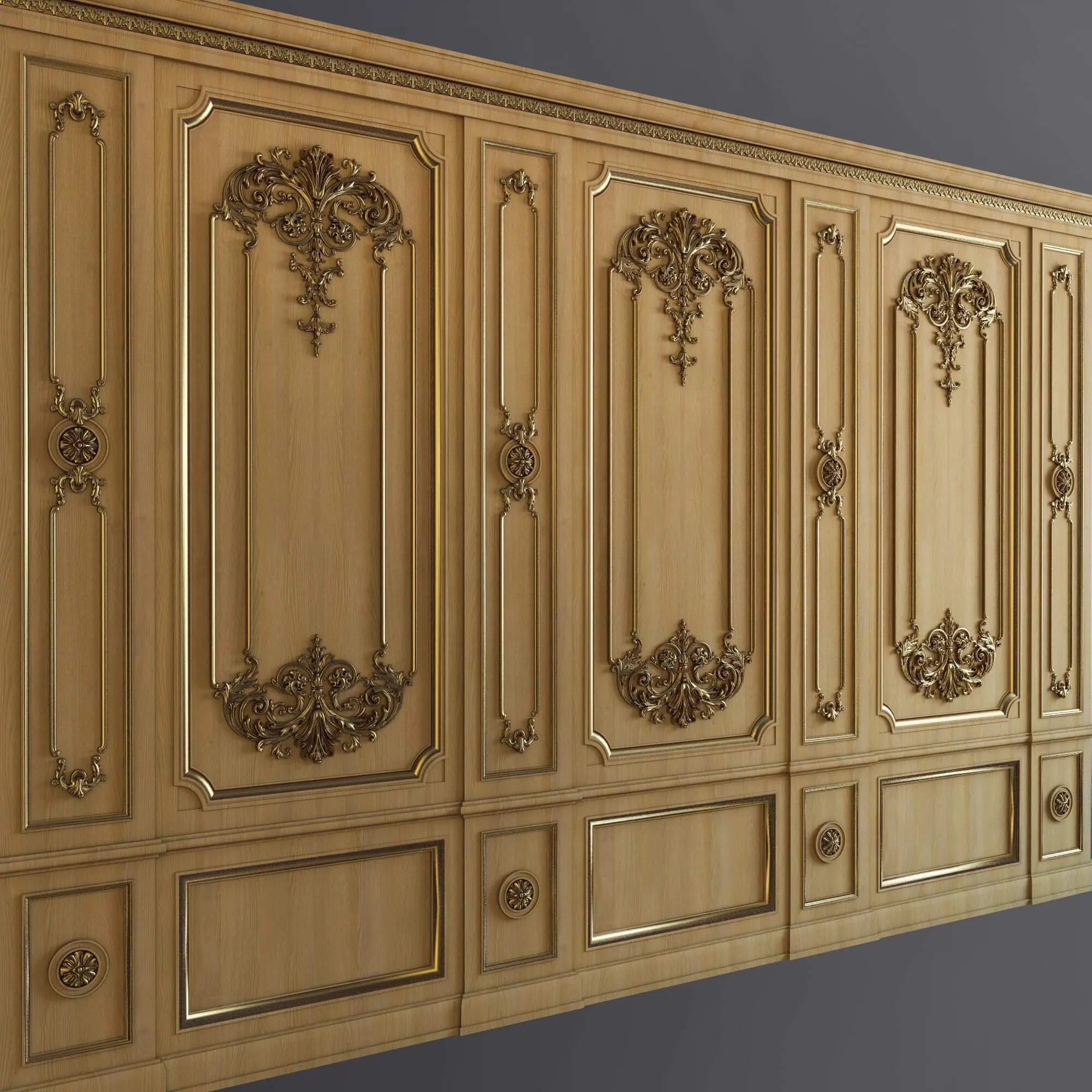 decoration - Boiserie INT-023 3D Model