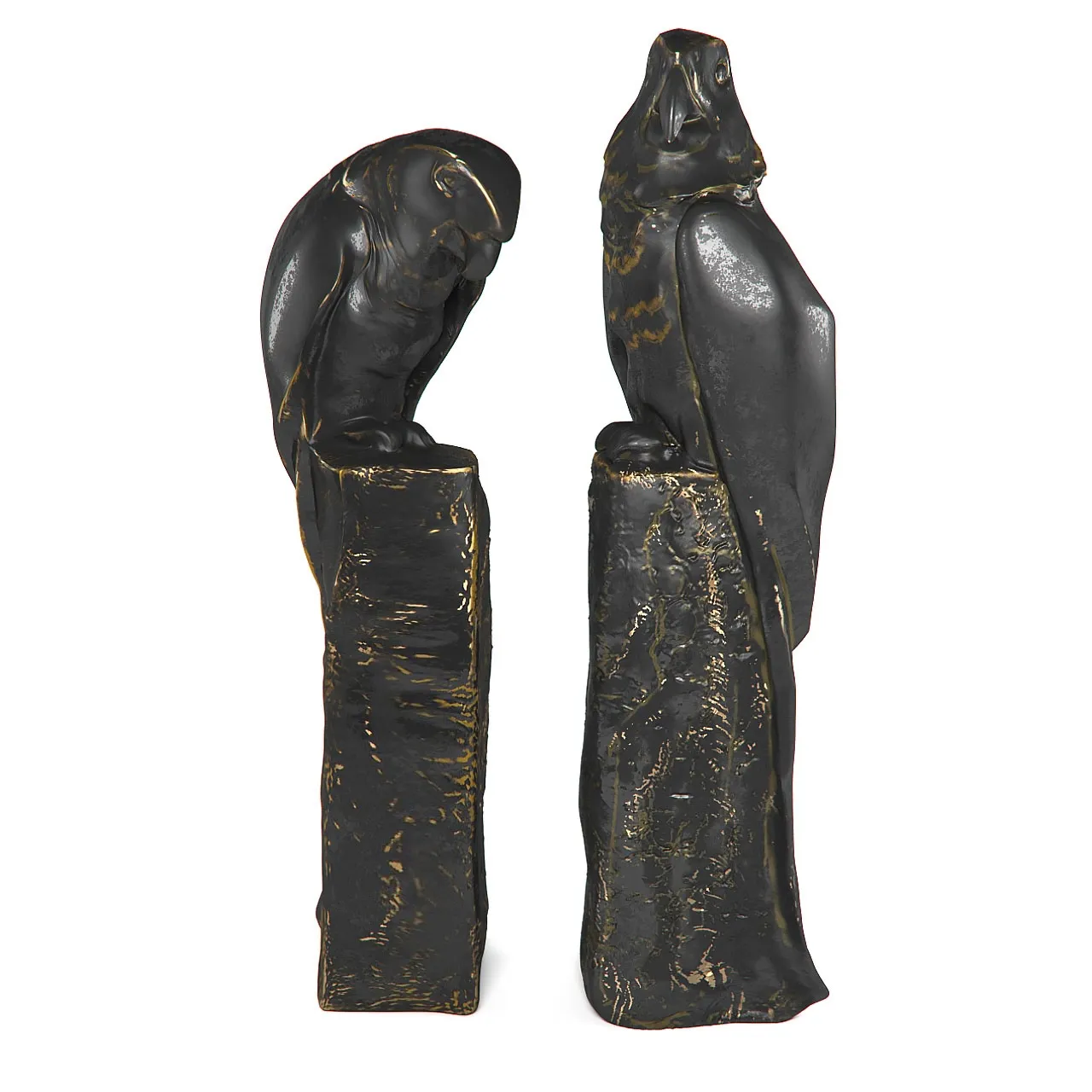 decoration - Book Stand Perroquet set of 2 3D Model