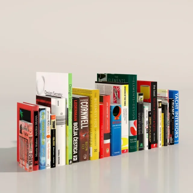 decoration - Bookcase 96 3D Model