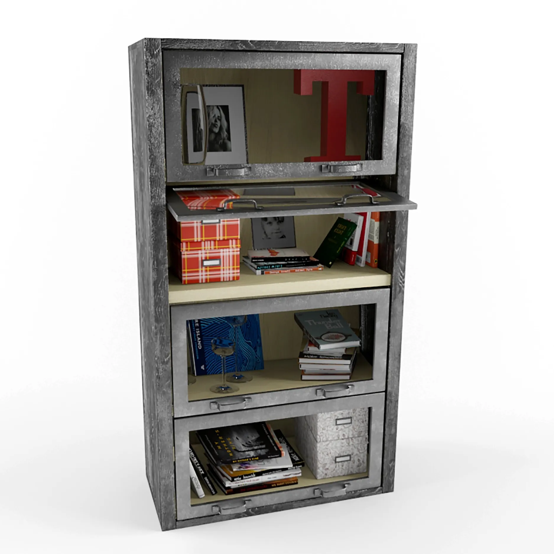 decoration - Books cabinet 06 3D Model