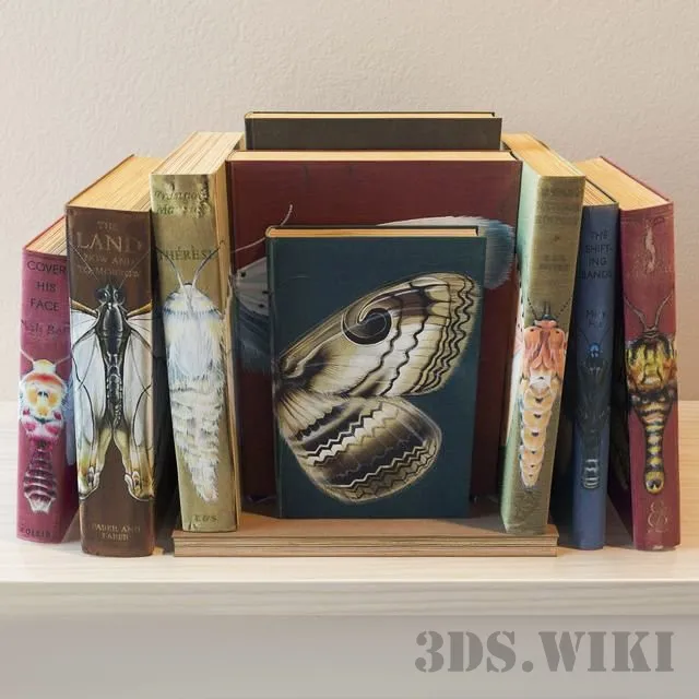 decoration - Books set 3D Model
