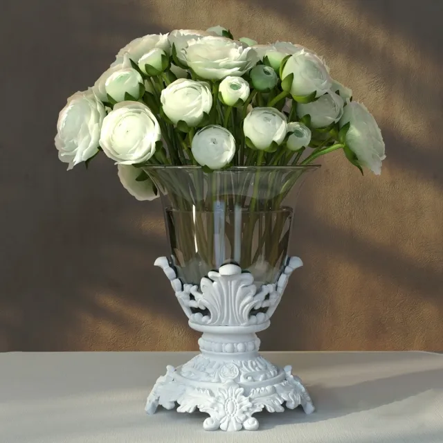 decoration - Bouquet of flowers in a vase 98 3D Model