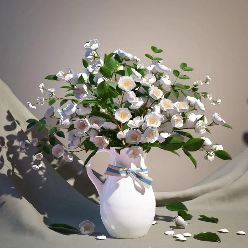 decoration - Bouquet of jasmine 01 3D Model