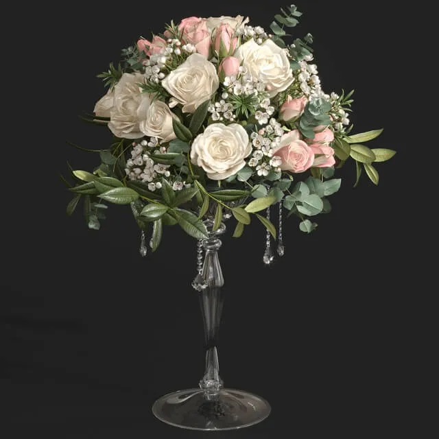 decoration - Bouquet of roses  04 3D Model