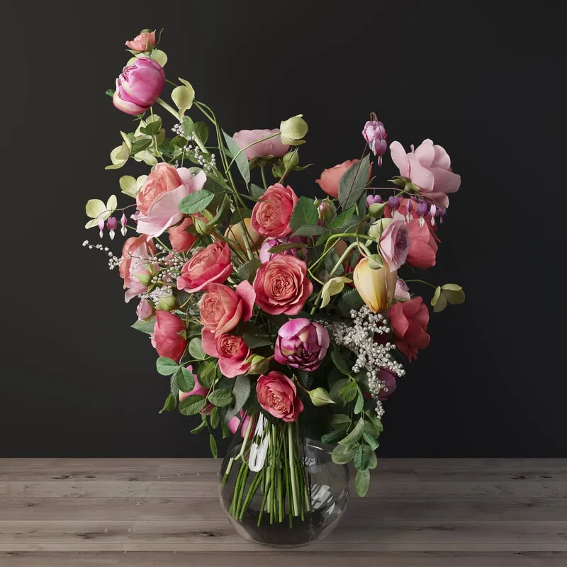 decoration - Bouquet of roses 3 3D Model