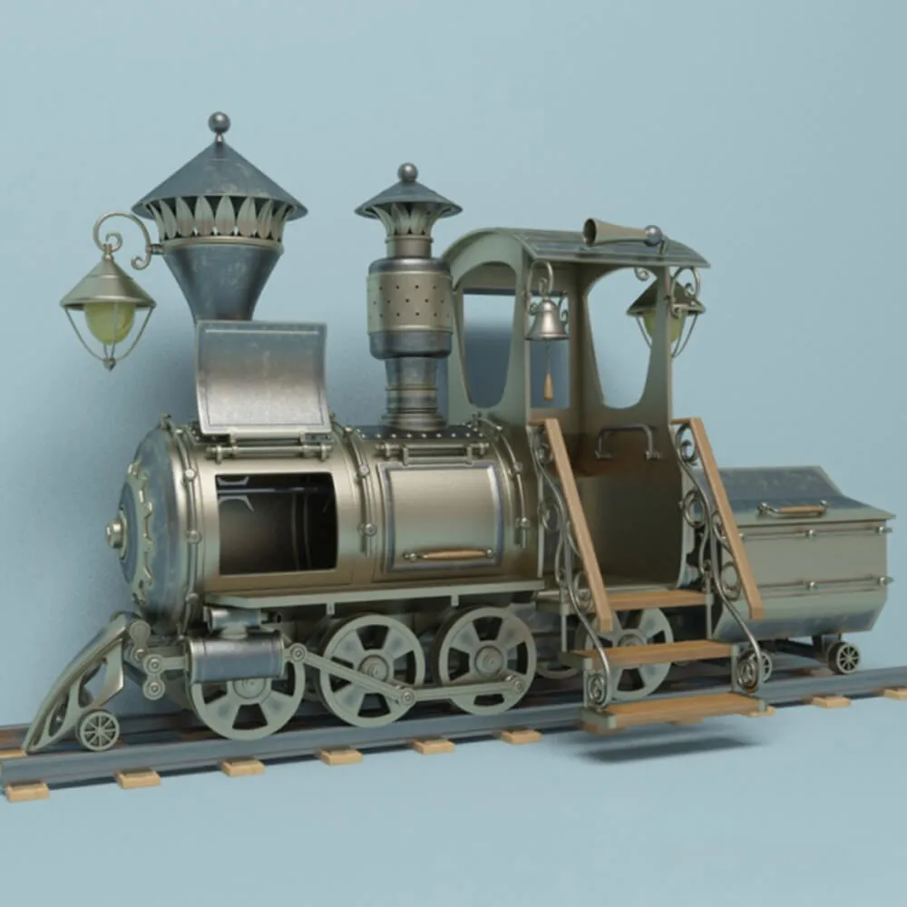 decoration - Brazier Steam locomotive 3D Model