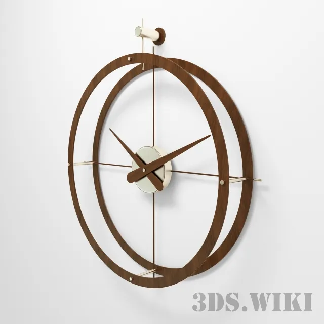 decoration - Brown wall clock 3D Model