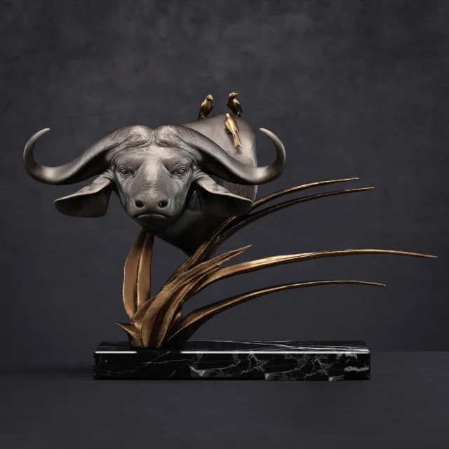decoration - Buffalo sculpture 3D Model