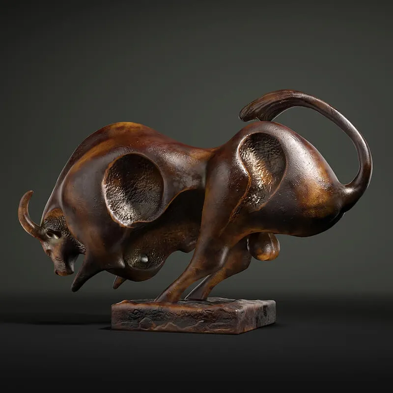decoration - Bull sculpture 3D Model