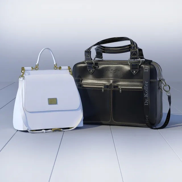 decoration - Business leather bag Dr.Koffer 3D Model