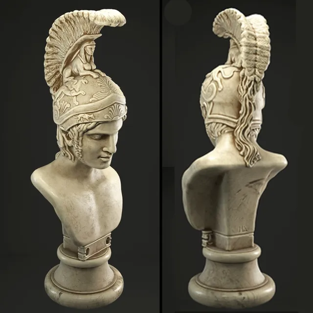 decoration - Bust Ares sculpture 3D Model