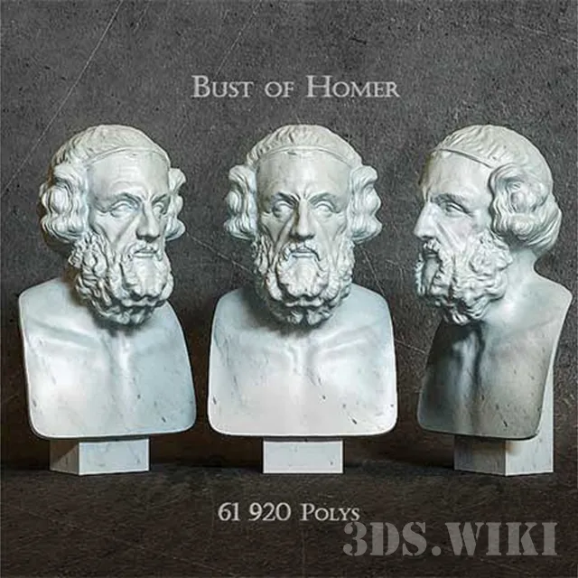 decoration - Bust of Homer 3D Model