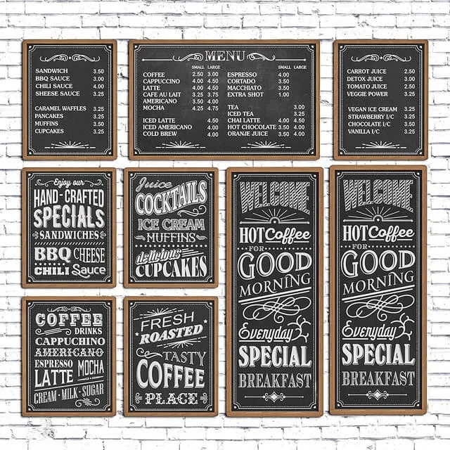 decoration - Cafe chalk boards 3D Model