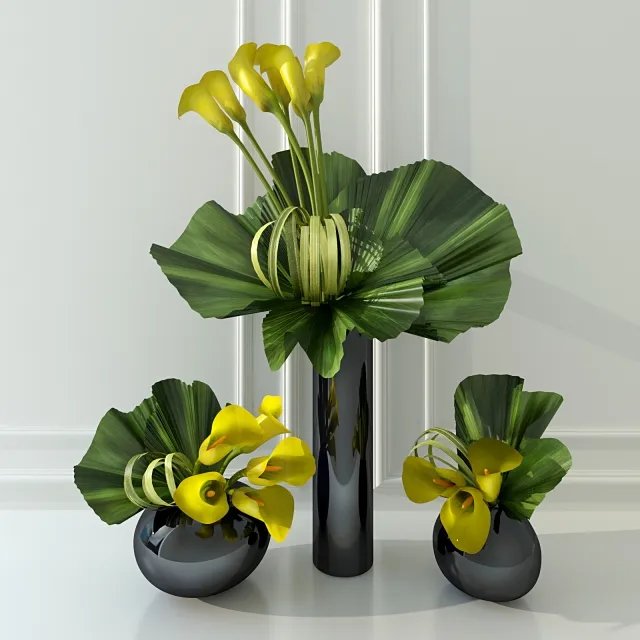 decoration - Calla lily yellow 3D Model