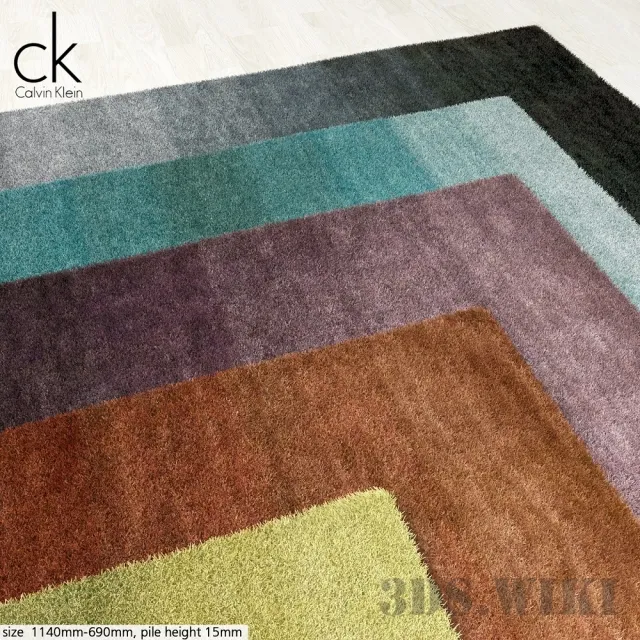 decoration - Calvin Klein contemporary rugs 3D Model