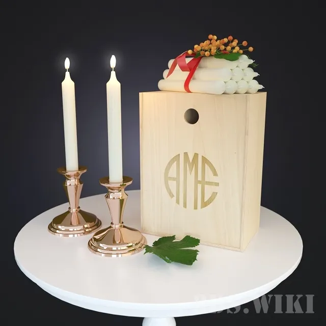 decoration - Candle decorative set 3D Model
