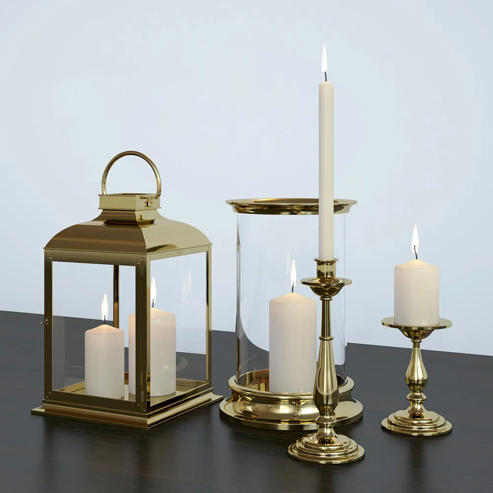 decoration - Candles and candlesticks 3D Model