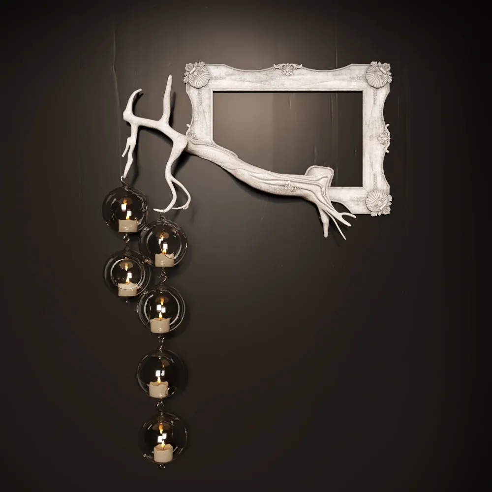 decoration - Candles in balls 3D Model