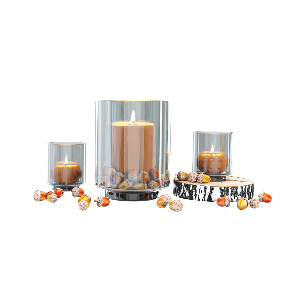 decoration - Candles set 3D Model