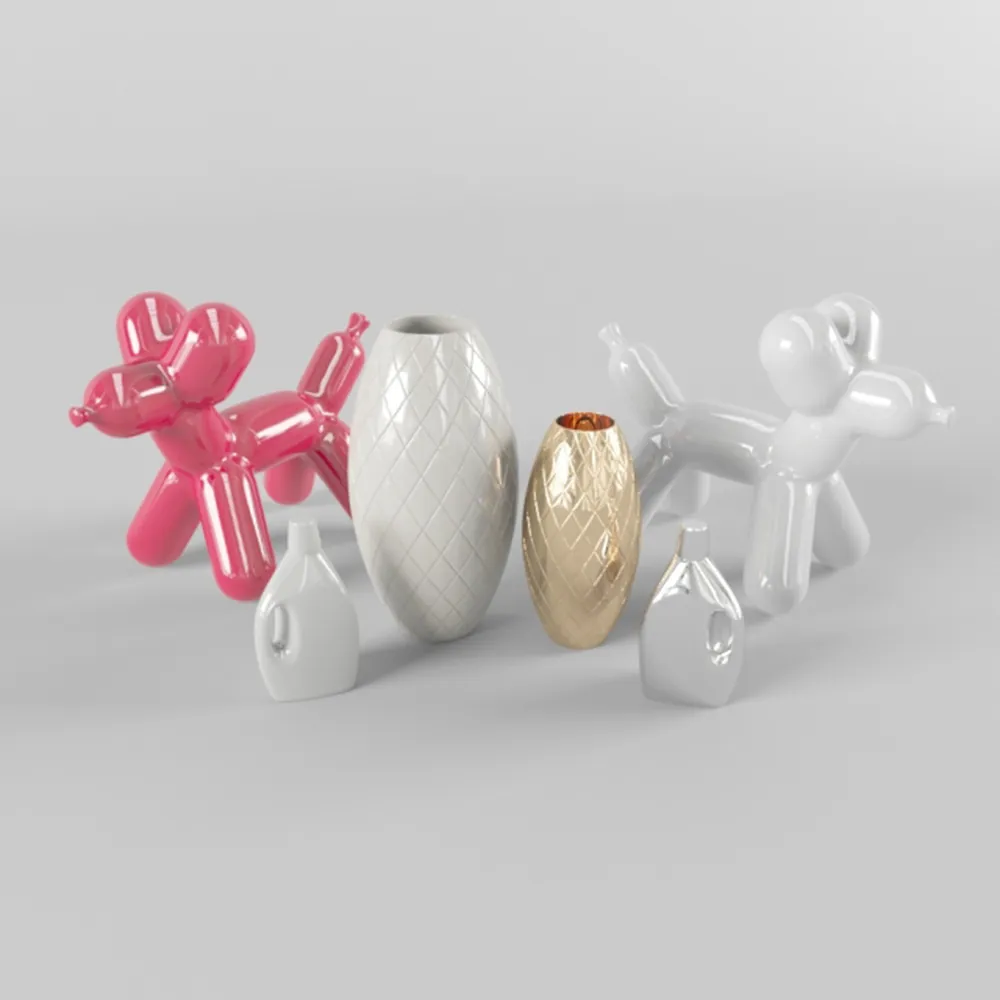 decoration - Ceramic decorative set 3D Model