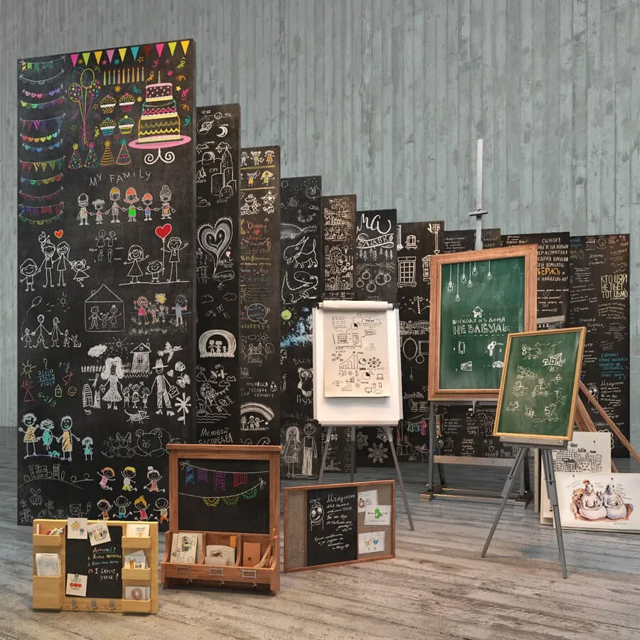 decoration - chalk board 3D Model