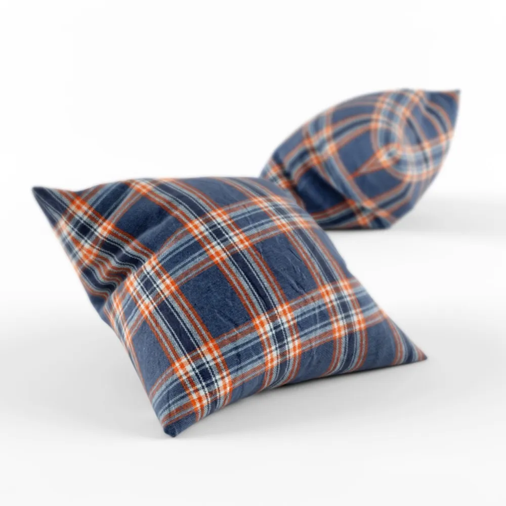 decoration - checkered Pillows 3D Model