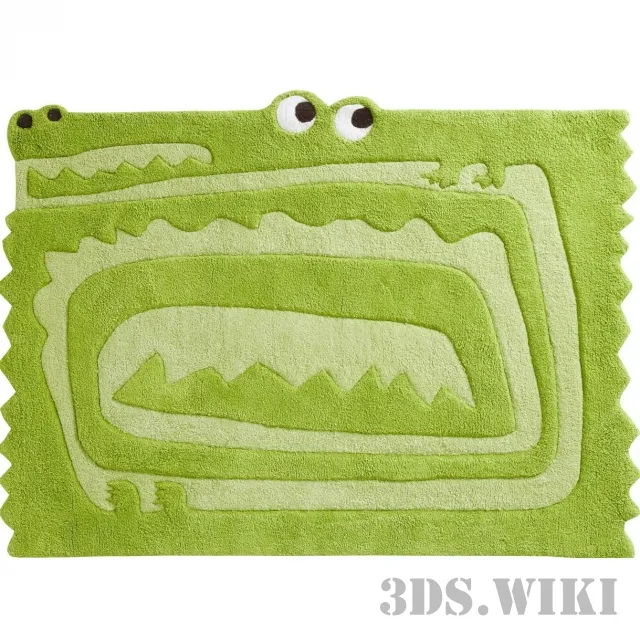 decoration - Children's rug crocodile 3D Model