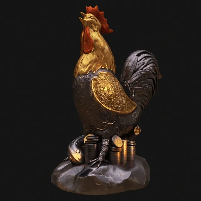 decoration - Chinese rooster 3D Model
