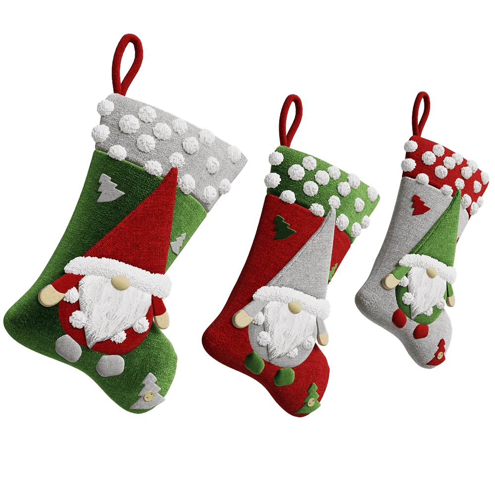 decoration - Christmas Socks 3D Model