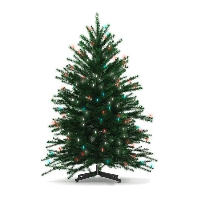 decoration - Christmas Tree with Garland 3D Model