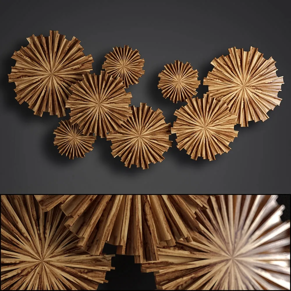 decoration - circle wood 3D Model