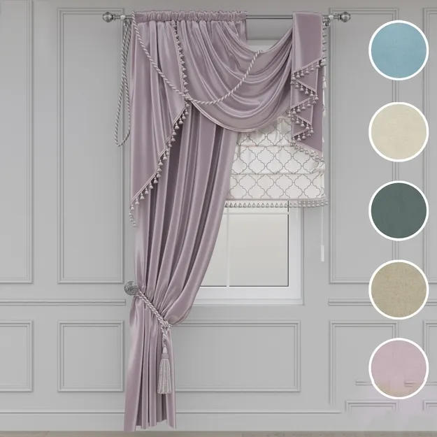decoration - Classic curtain 119 3D Model