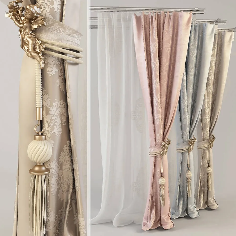 decoration - Classic curtain R11 3D Model