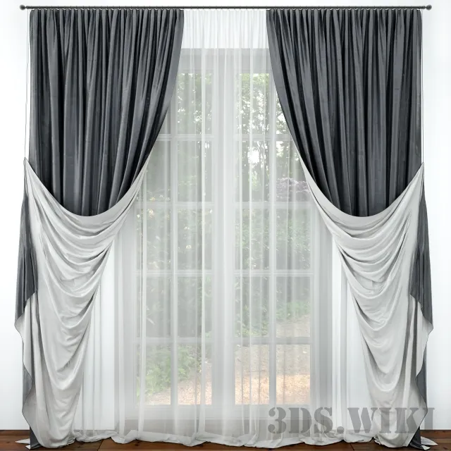 decoration - Classic curtains 3D Model
