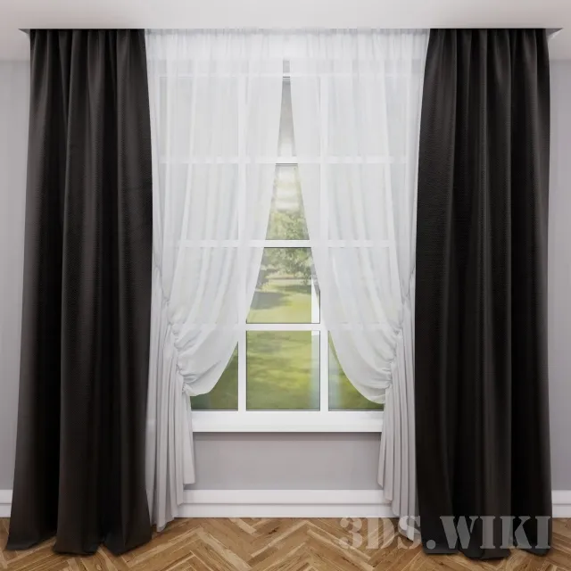 decoration - Classic curtains and tulles 3D Model