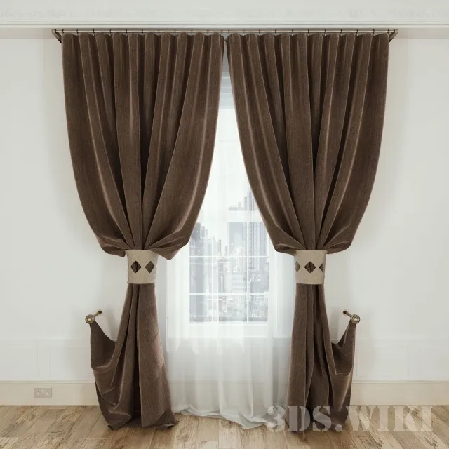decoration - Classic Interior Curtains 3D Model