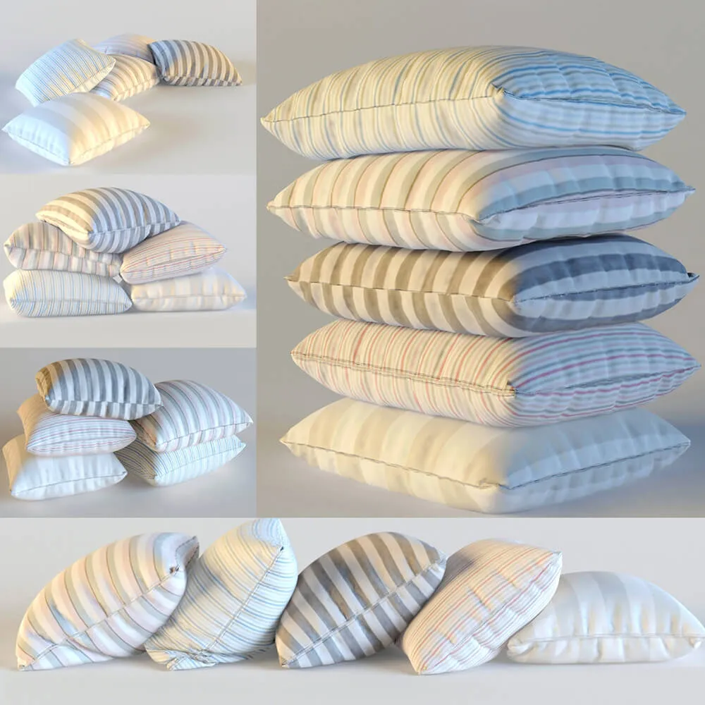 decoration - Classic old pillows 3D Model