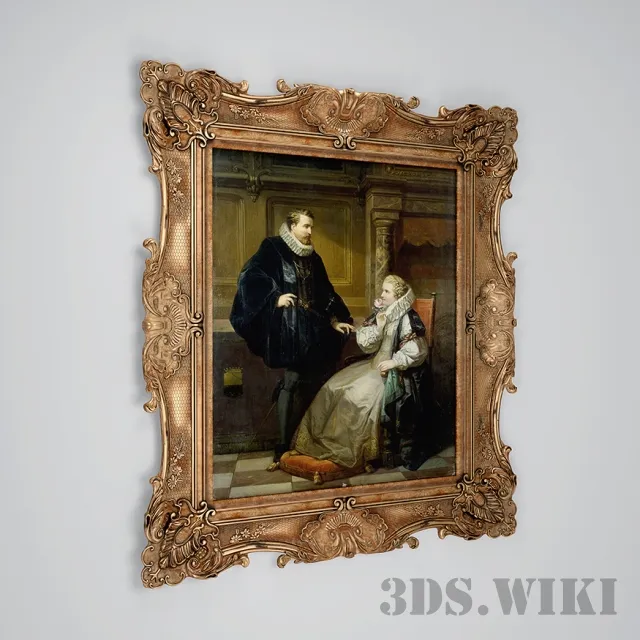 decoration - Classic picture - baguette 3D Model