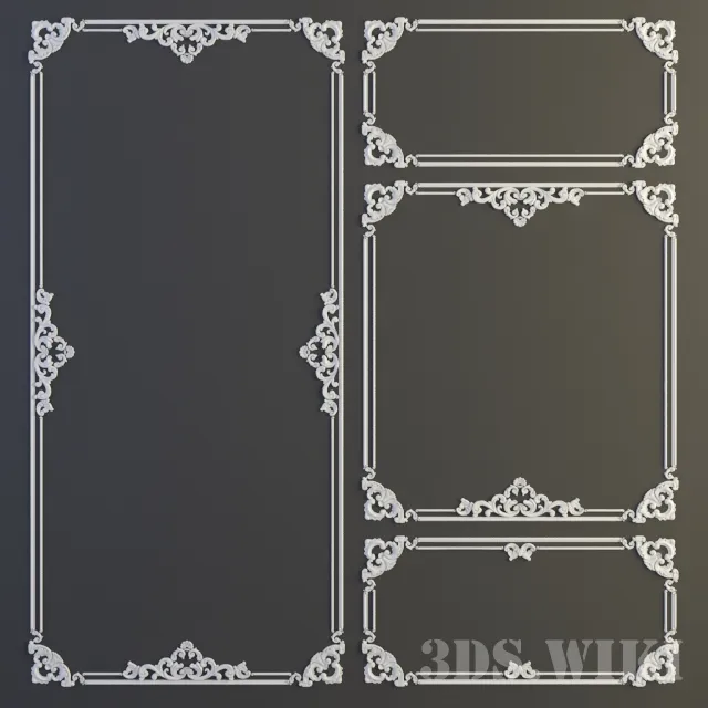 decoration - Classic stucco molding set 3D Model