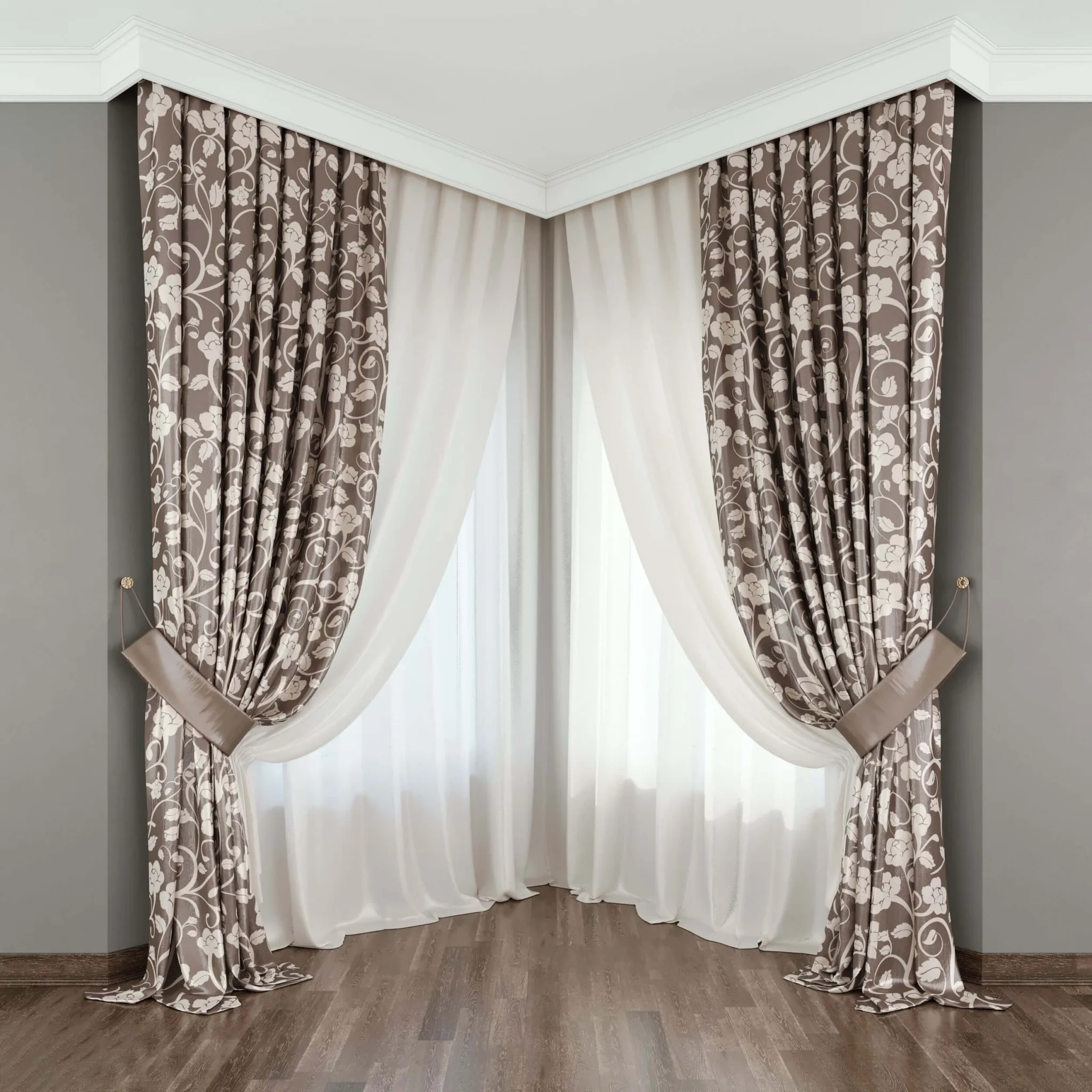 decoration - Classical curtain №4 2 3D Model