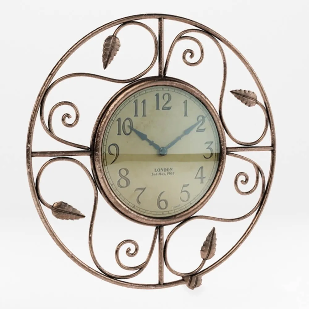 decoration - Clock in a metal frame 3D Model
